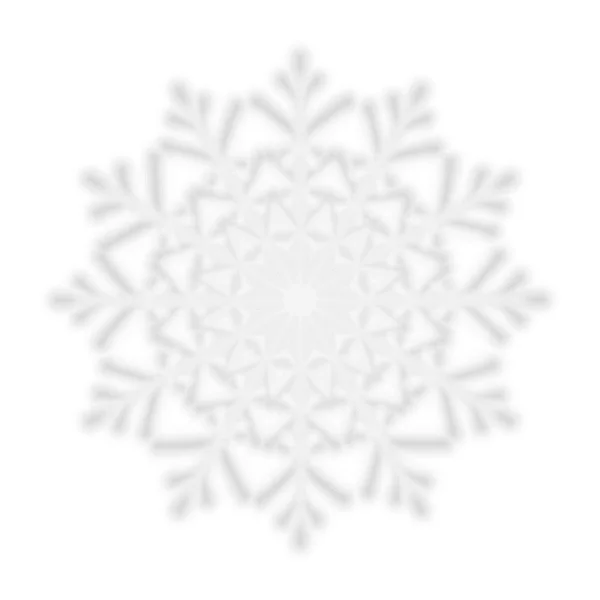 Vervaagde sneeuwvlok kerst — Stockvector