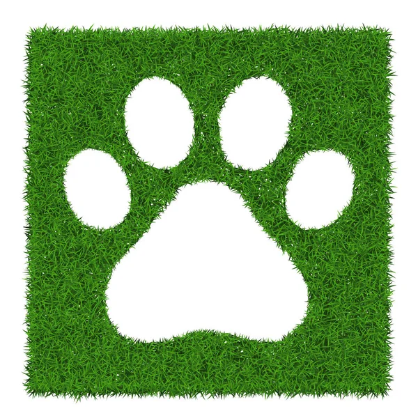 Gras Fußabdruck Tier. — Stockvektor