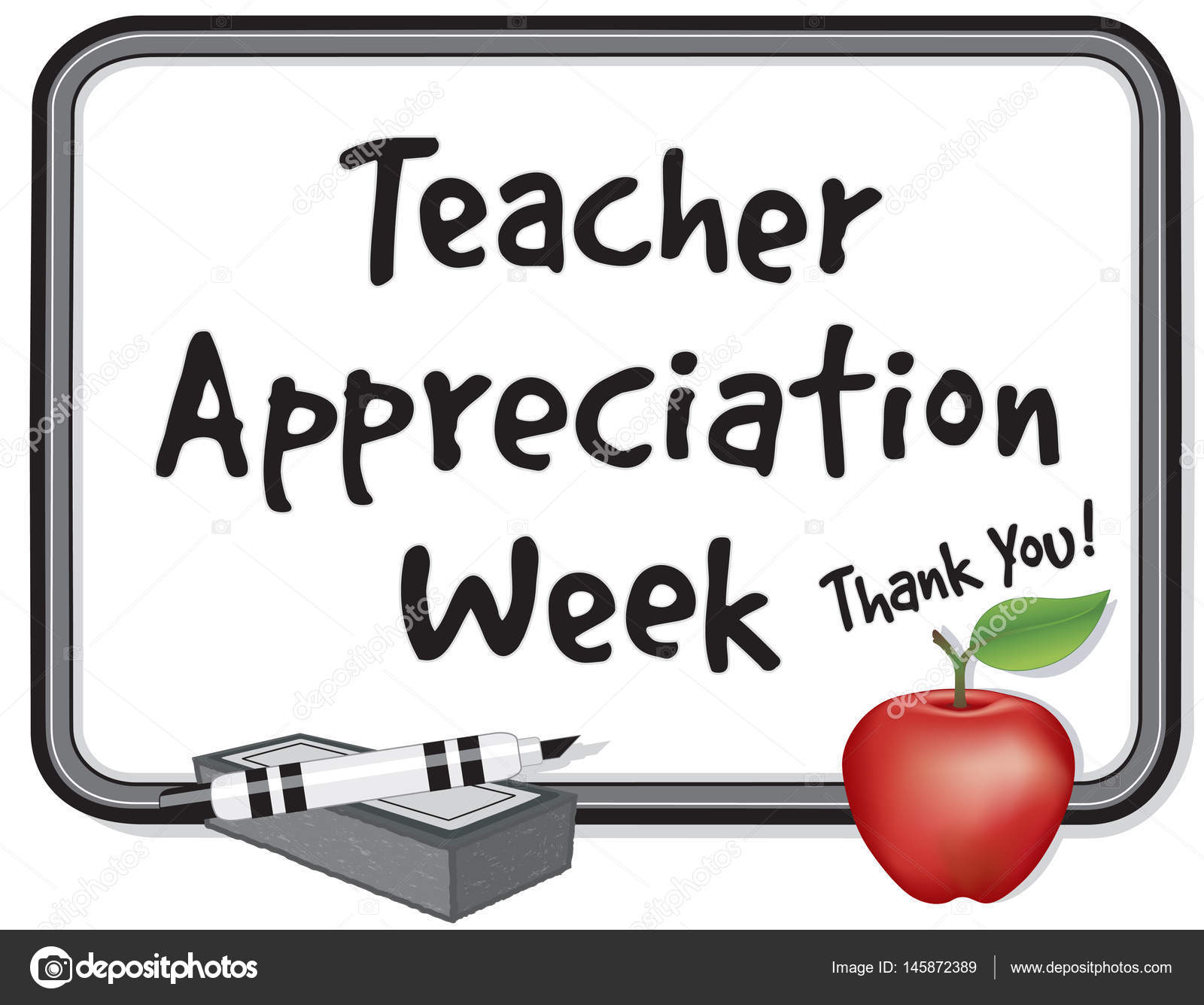 Download Teacher Appreciation Week Whiteboard, Thank You! Apple ...