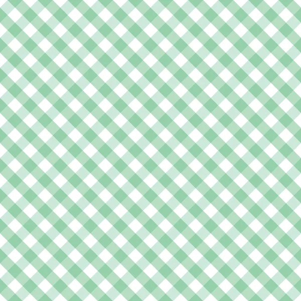 Seamless Pattern, vector includes swatch that seamlessly fills any shape, cross weave green pastel gingham check background — Stock Vector