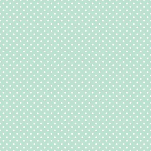 Seamless Pattern, vector includes swatch that seamlessly fills any shape, small white polka dots on pastel green background — Stock Vector
