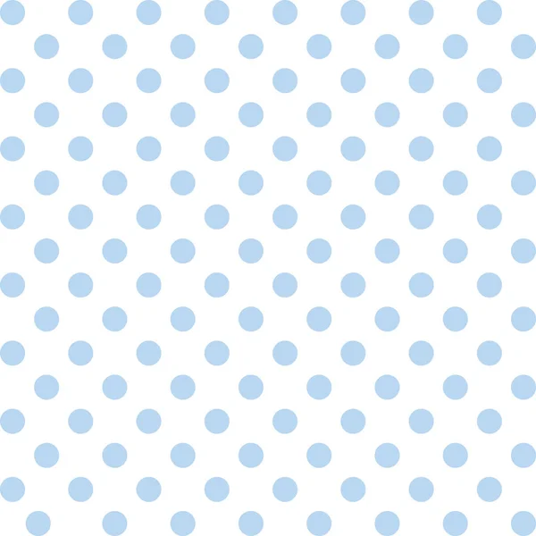 Naadloze patroon, vector omvat staal dat naadloos elke vorm, grote pastel blauwe polka stippen op witte achtergrond vult — Stockvector