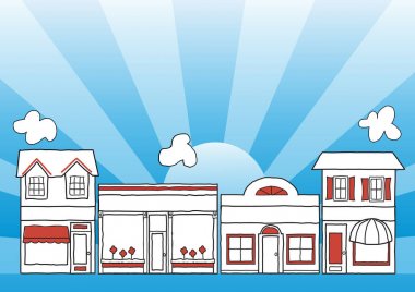 Küçük işletme Main Street Amerika, mağazalar ve mağazaları