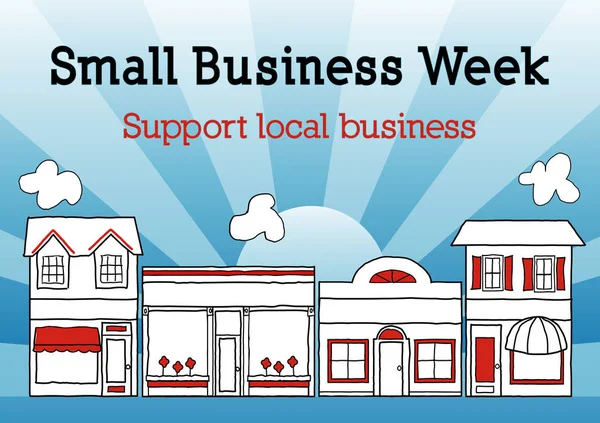 Săptămâna afacerilor mici, Main Street America — Vector de stoc