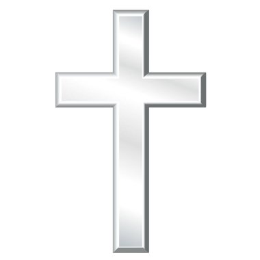 Christian Cross, Hıristiyanlığın sembolü gümüş