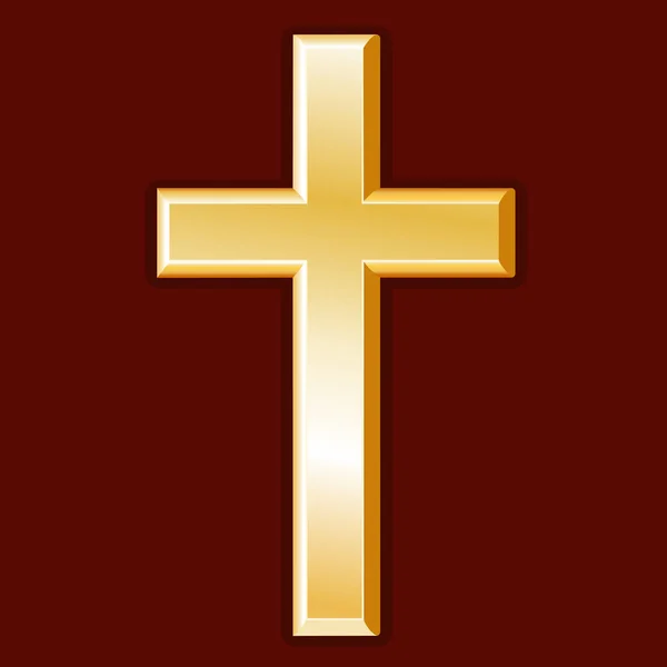 Cruz cristiana, símbolo del cristianismo — Vector de stock