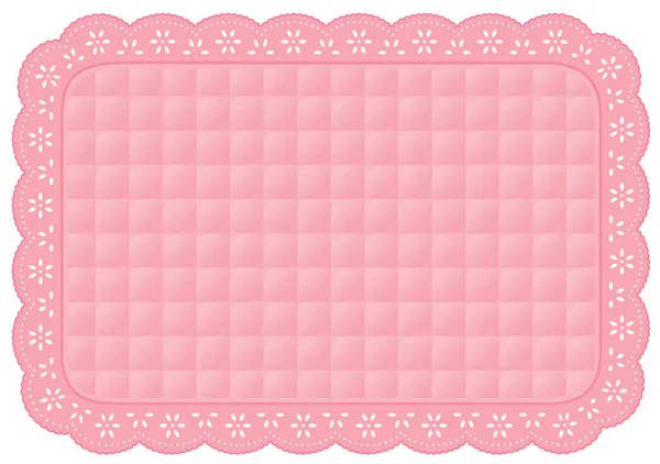 Σουπλά, παστέλ ροζ Οπή δαντέλες κεντήματα, πάπλωμα φόντο — Διανυσματικό Αρχείο