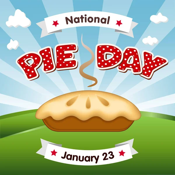 Pie day, usa holiday, 23. januar — Stockvektor