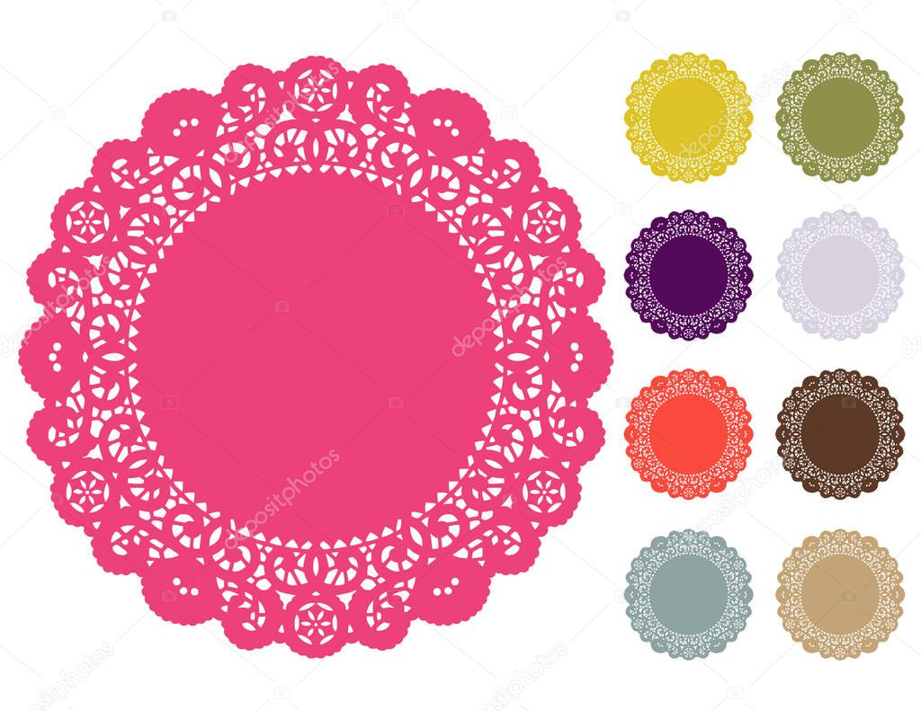 Lace Doily Place Mats, Pantone Colors