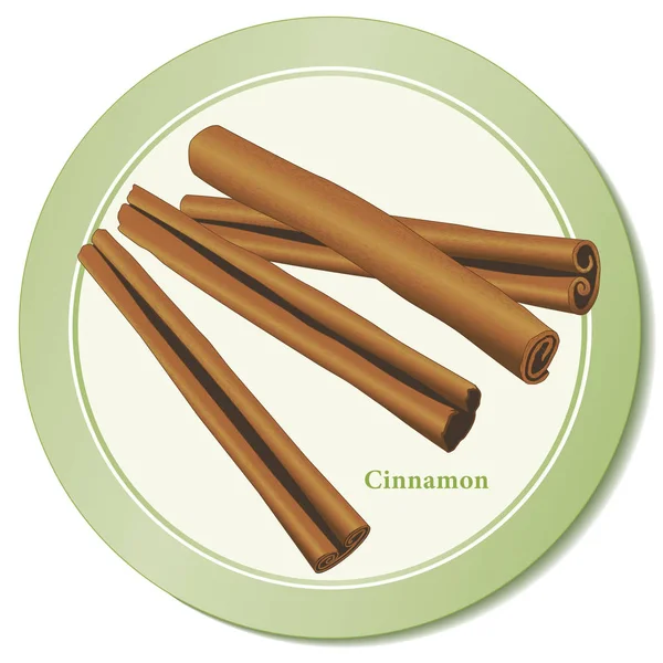 Cinnamon Spice Icon — Stock Vector