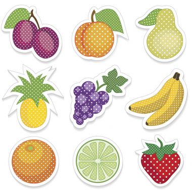 Meyve çıkartmaları lekeli içinde