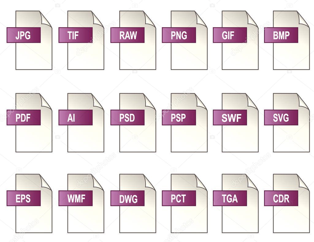 Digital Graphics File Format Icons