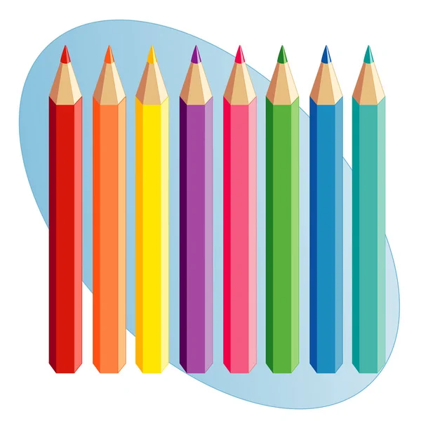 Crayons multicolores — Image vectorielle