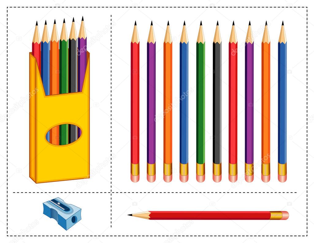 Pencil Set, Box of Pencils, Sharpener