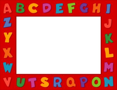 Alfabe çerçeve kopya alanı ile
