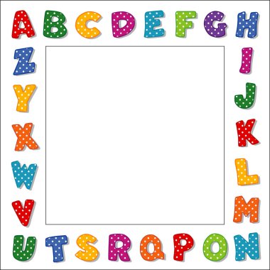 Alfabe çerçeve, lekeli