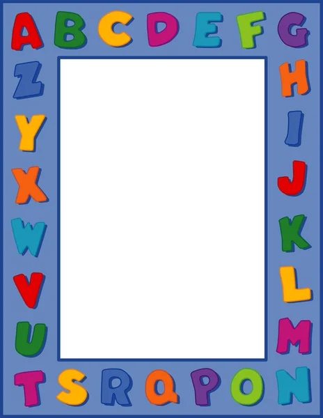 Cadre alphabet avec espace de copie — Image vectorielle