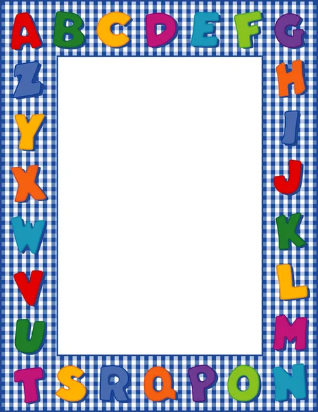 Alfabe çerçeve, mavi şemsiye 