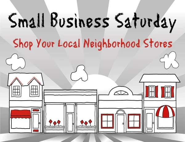 Small Business Samedi, États-Unis, Magasinez vos magasins de quartier — Image vectorielle