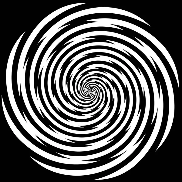 Hipnoz soyut sarmal tasarım deseni, pürüzlü kenar, siyah arka plan