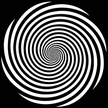 Hipnoz soyut sarmal tasarım deseni, siyah arka plan