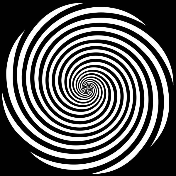 Hypnosis Abstract Spiral Design Pattern, Black Background