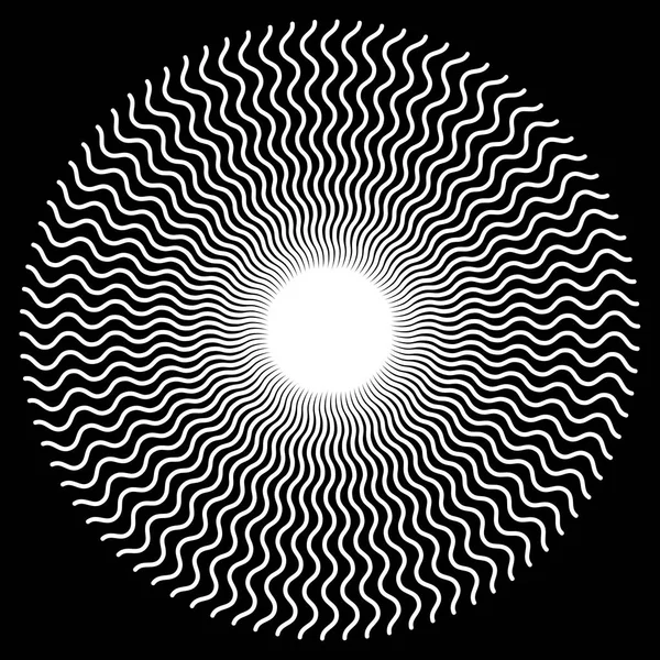 Dimensjonerende spiralabstrakt mønster, Zigzag – stockvektor