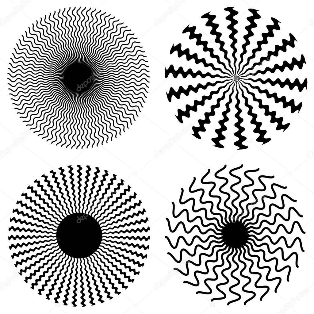 Spiral Abstract Design Patterns, Zigzag 