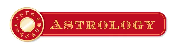 Astrologi Banner, horoskop symboler i zodiaken — Stock vektor