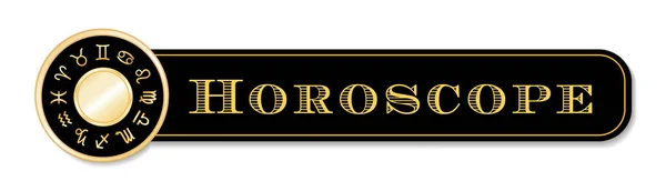 Horóscopo Banner, Astrología Símbolos del Zodíaco — Vector de stock