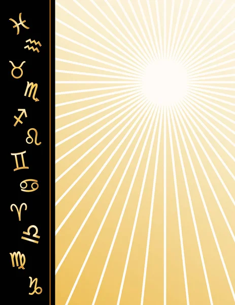 Burç Poster, on iki altın Astroloji Paz Üye sembolleri