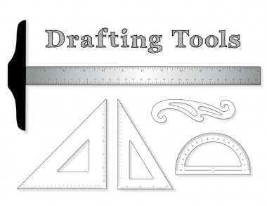 Drafting Tools for Architecture, Engineers, Science, Math clipart