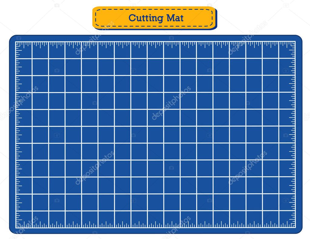 Cutting Mat for DIY Sewing, Tailoring, Quilting, Patchwork, Arts and Crafts, Blue and White