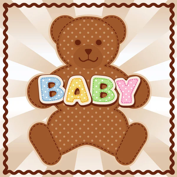 Baby teddybjörn — Stock vektor