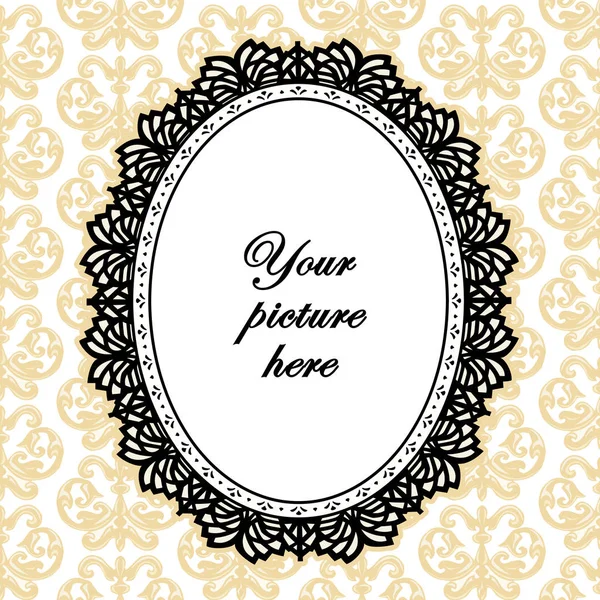 Vintage dantel bardak altlığı peçete resim çerçevesi, Şam arka plan 