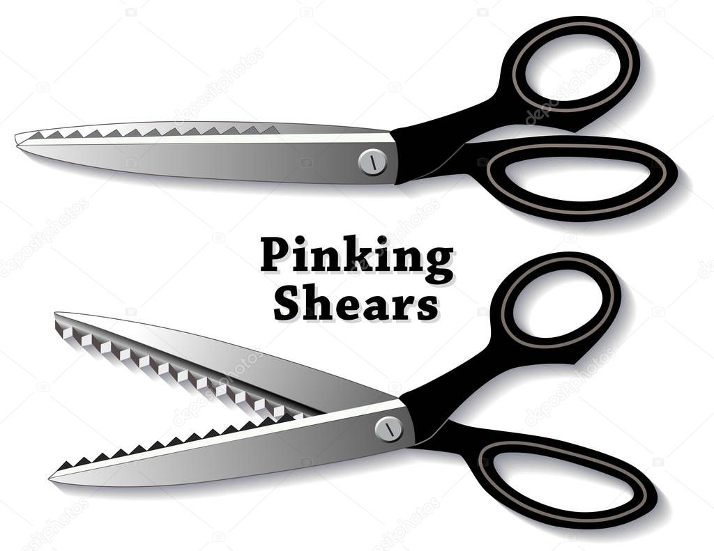 Pinking Shears for Sewing, Tailoring and Quilting, blades can be re-positioned
