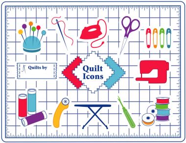 Yorgan, Patchwork, DIY dikiş simgeler kesme mat