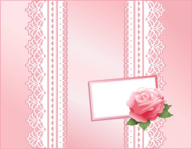 Dantel Victoria tarzı mevcut, gül çiçek, antika Pastel pembe, kopya alanı ile hediye kartı 