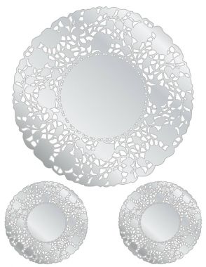  Dantel bardak altlığı peçete yer paspasları, gümüş