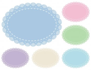 Dantel bardak altlığı peçete yer paspasları, pastel