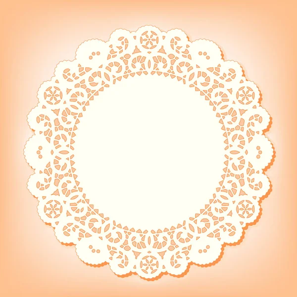 Napperon en dentelle, motif vintage, pastel — Image vectorielle