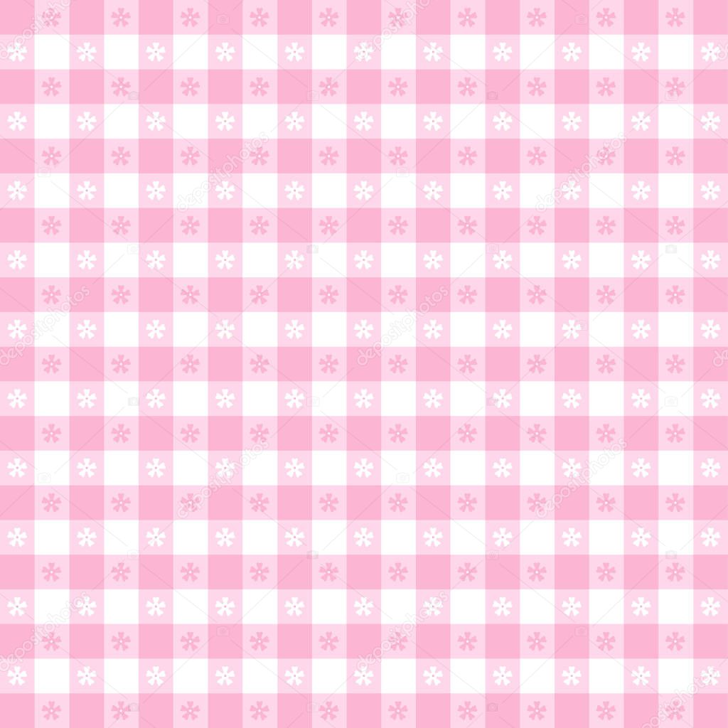 Gingham Tablecloth Seamless Pattern, Pastel Pink, vector file includes pattern swatch that will seamlessly fill any shape. For picnics, restaurants, cafes, bistros, home decor, scrapbooks, albums.