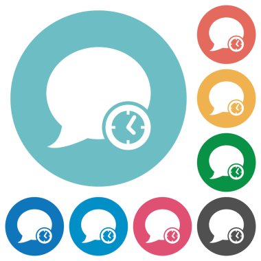 Düz blog yorum zaman simgeleri