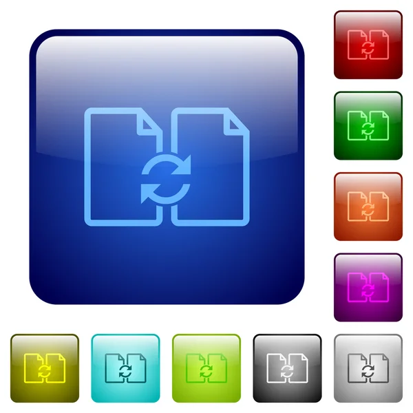 颜色交换文件方形按钮 — 图库矢量图片