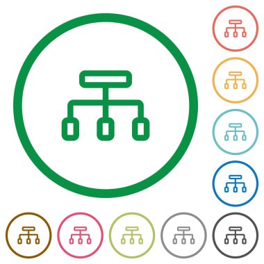 Seviyelendirilmiş düz simgeler bağlanmak