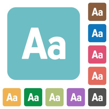 Düz ayarla yazı tipi boyutu simgeler