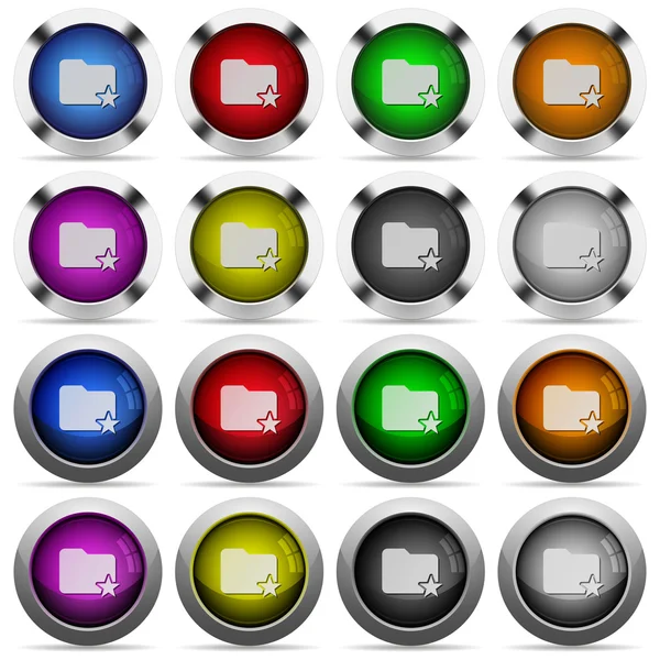 Conjunto de botões brilhantes da pasta de classificação — Vetor de Stock