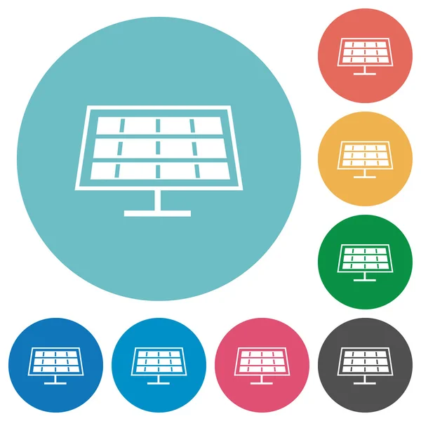 Iconos de panel solar plano — Vector de stock