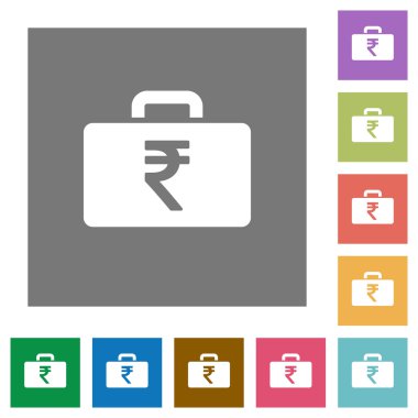Hindistan Rupisi çanta kare düz simgeler