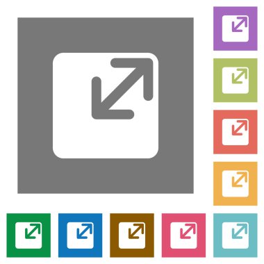 Pencereyi yeniden boyutlandırmak kare düz simgeler